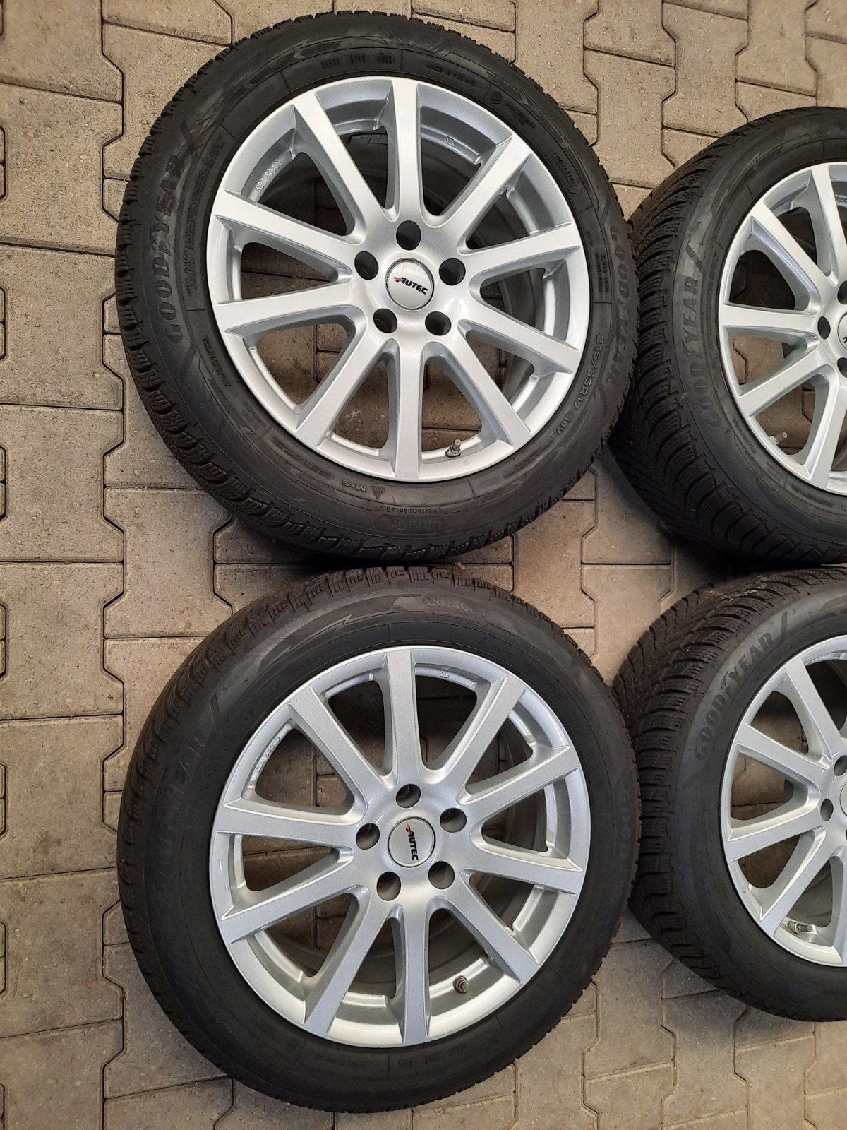 17 inch velgen 5×112 AUTEC VW PASSAT SKODA SUPERB WINTERSET, Banden en Velgen, 17 inch, Personenwagen, Gebruikt
