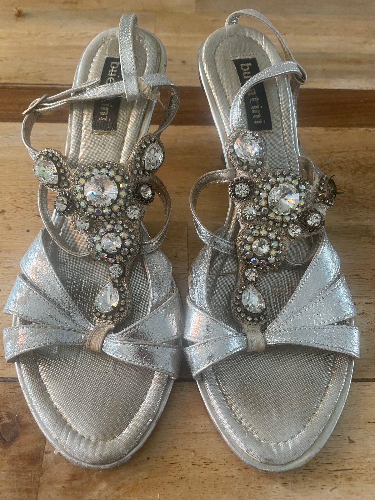 Bucatini Sandalen met Hak en Strass -  39, Ophalen of Verzenden, Gedragen, Overige kleuren, Sandalen of Muiltjes