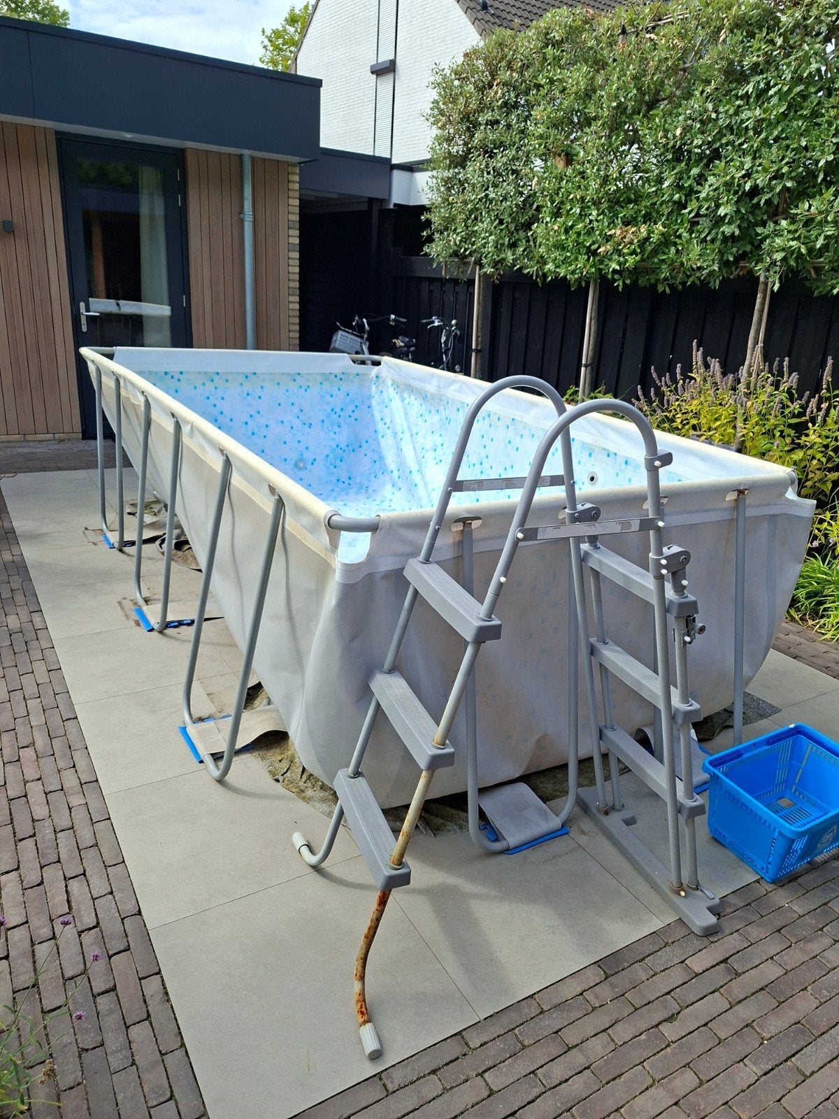 Groot opzetzwembad met stevig frame, Gebruikt, 200 tot 300 cm, 80 tot 120 cm, Ophalen of Verzenden