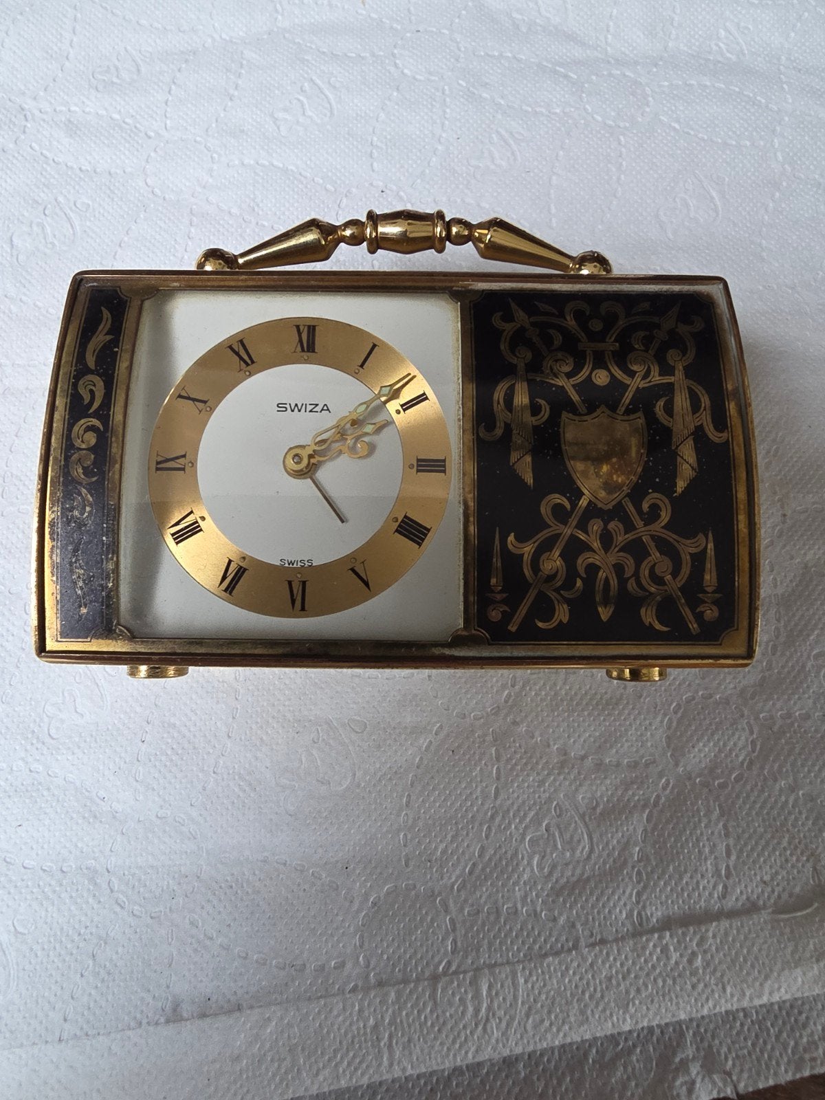Vintage Swiza Zwitserse muziekklok, Antiek en Kunst, Antiek | Klokken, Ophalen of Verzenden
