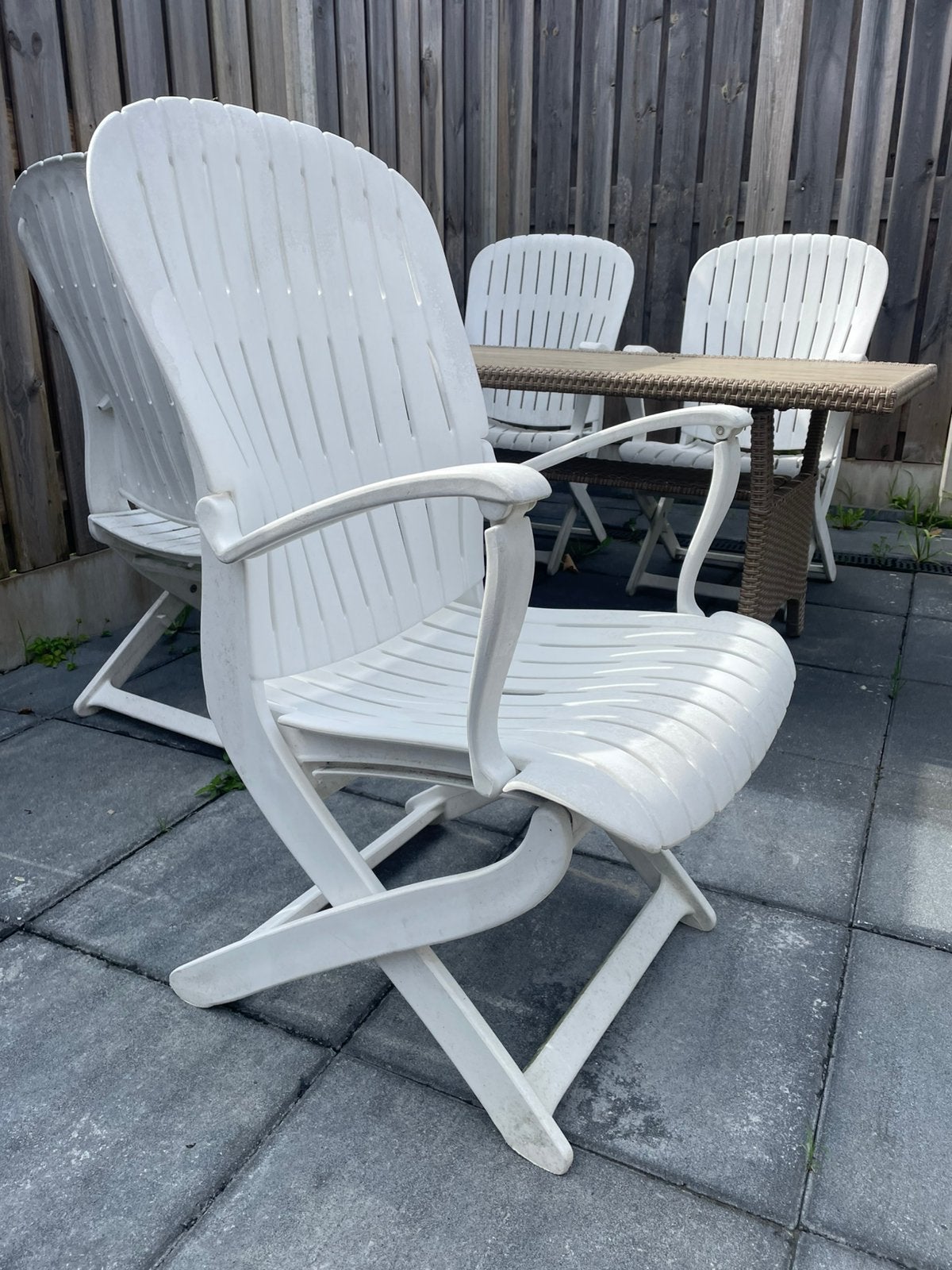 4x Allibert Tangor Tuinstoelen, Ophalen, Gebruikt, Allibert, Vier