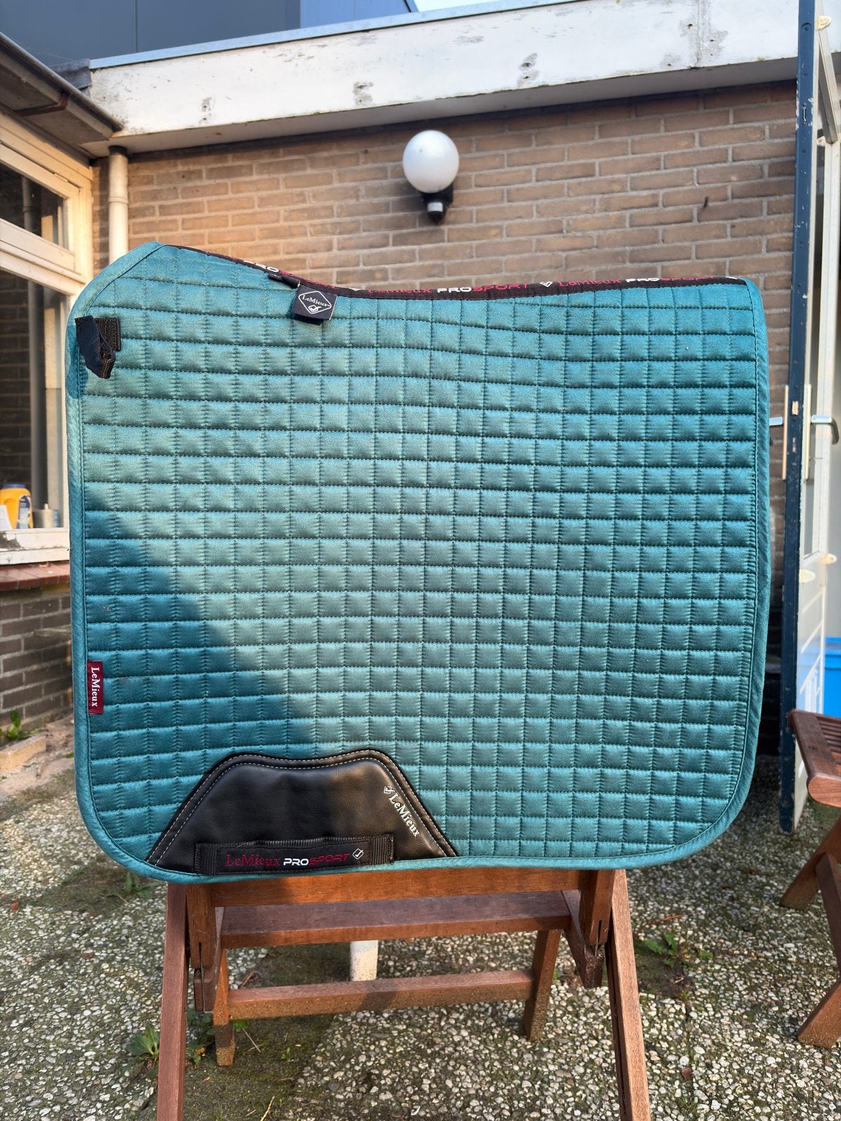 Turquoise Lemieux dressuurdekje, maat Full., Dieren en Toebehoren, Ophalen of Verzenden, Zo goed als nieuw, Dressuur