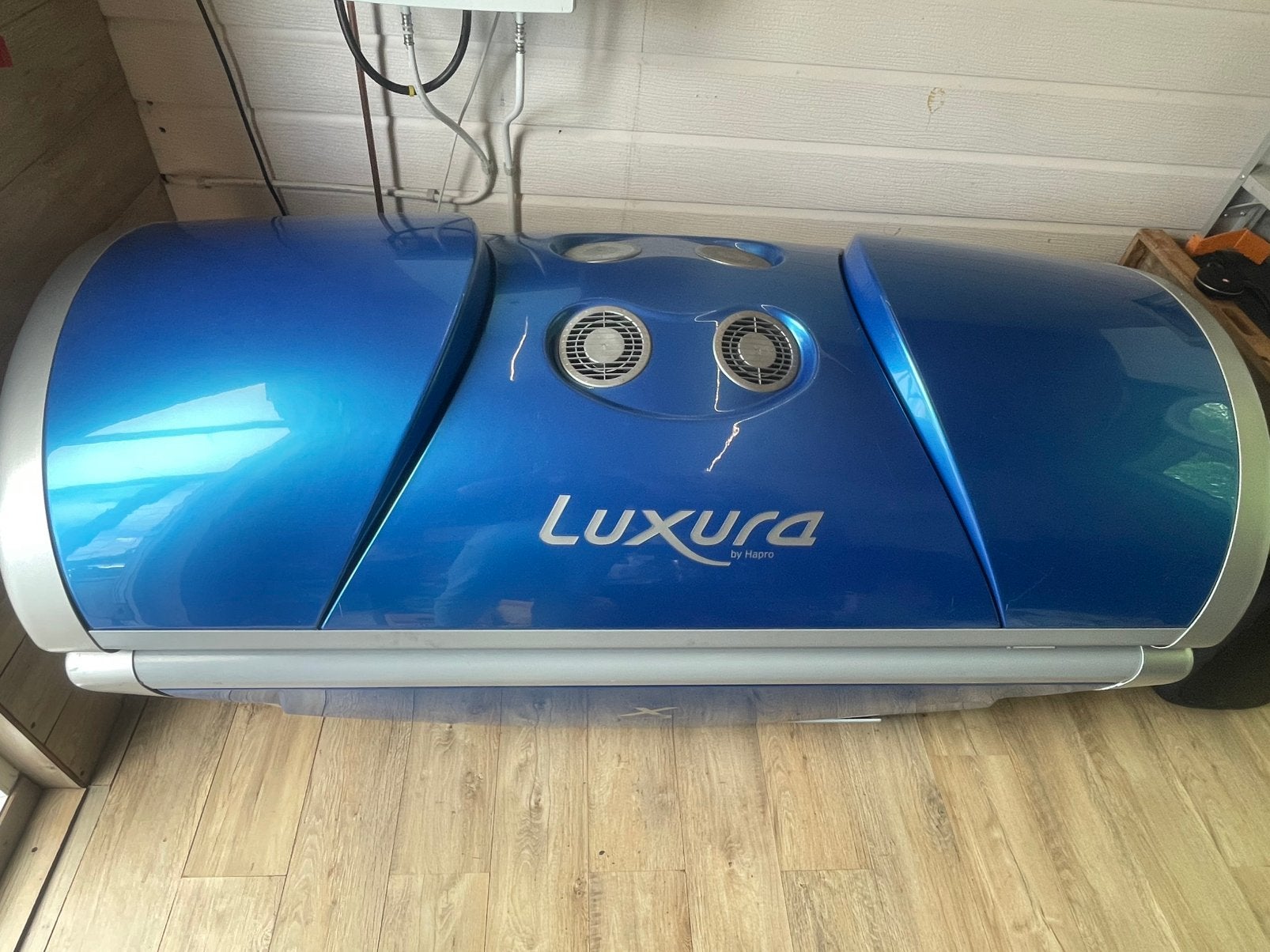 Luxe luxura Hapro zonnebank turbobruiner zonnebank, Ophalen, Zonnebank dubbelzijdig, 15 lampen of meer