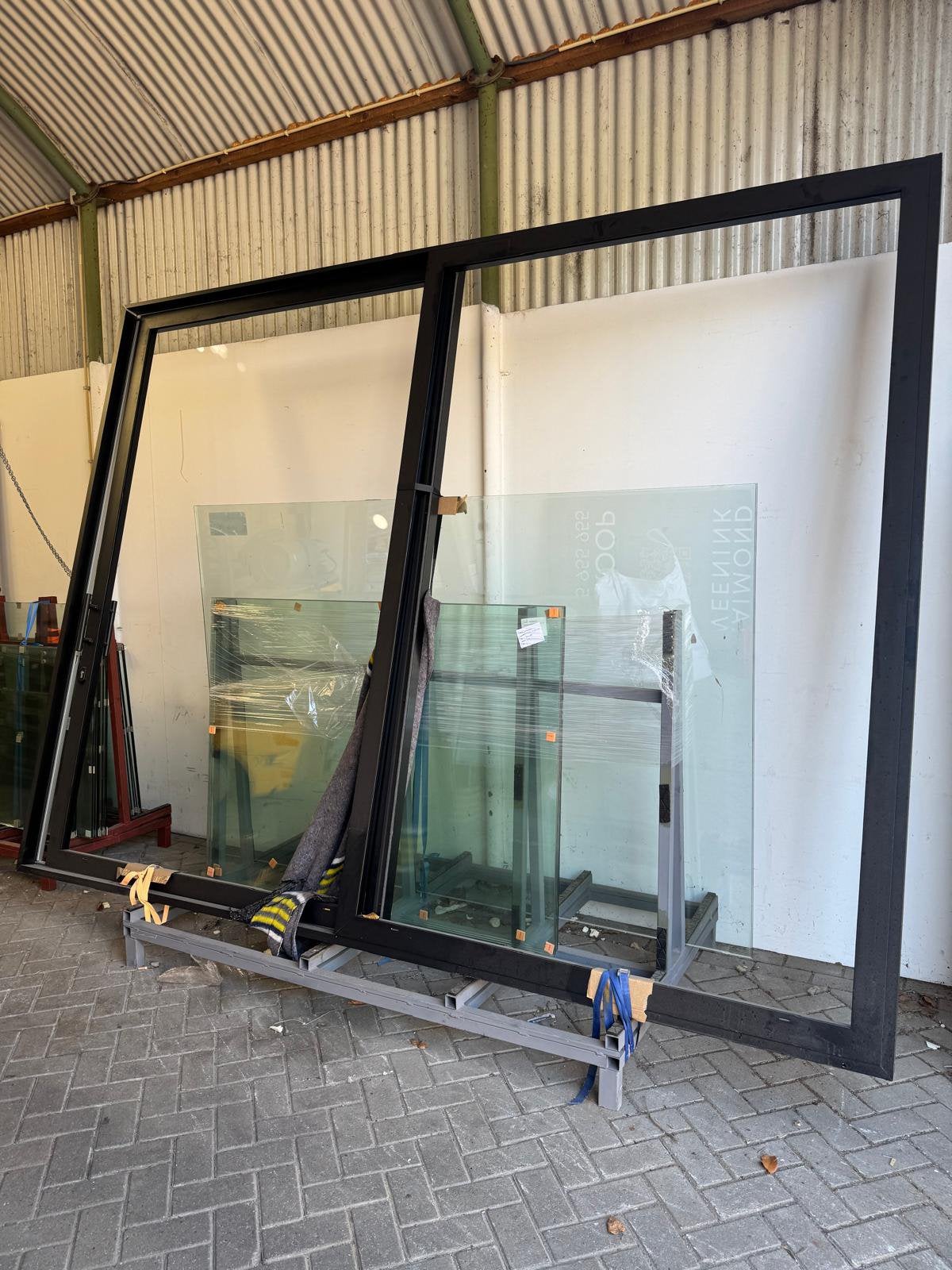 Aluminium schuifpui, 225 cm of meer, Aluminium, Ophalen of Verzenden, Zo goed als nieuw