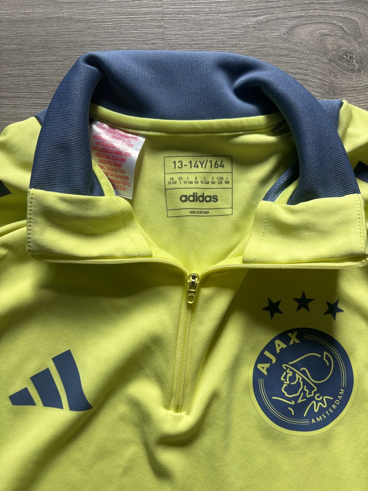 ⚽️Adidas Ajax trainingstrui geel maat 164⚽️, Ophalen of Verzenden, Nieuw, Jongen of Meisje