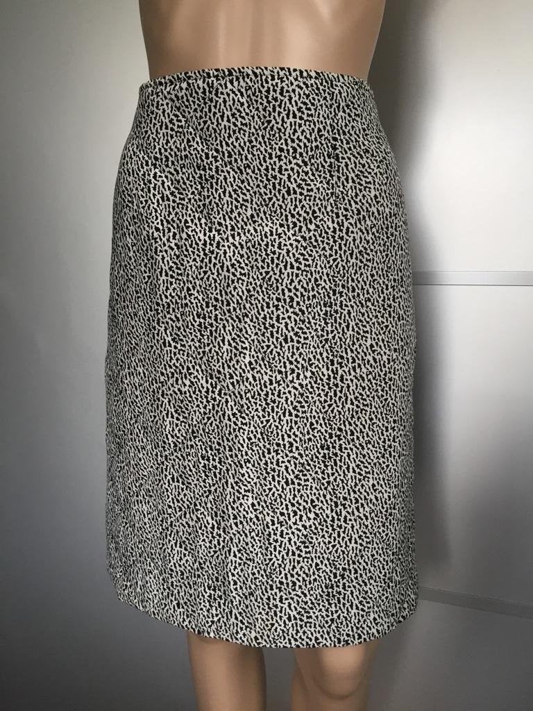 B1755 Caroline Biss: zwart/wit zijden rok Maat 38=M zijde, Kleding | Dames, Maat 38/40 (M), Wit, Ophalen of Verzenden, Zo goed als nieuw