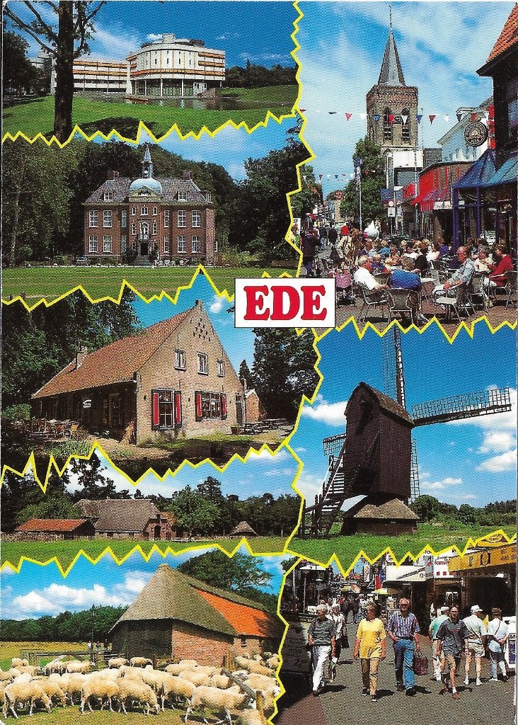 Ansichtkaart  	Ede	8-luik	Molen	Schapen, Verzenden, 1980 tot heden, Gelopen, Gelderland