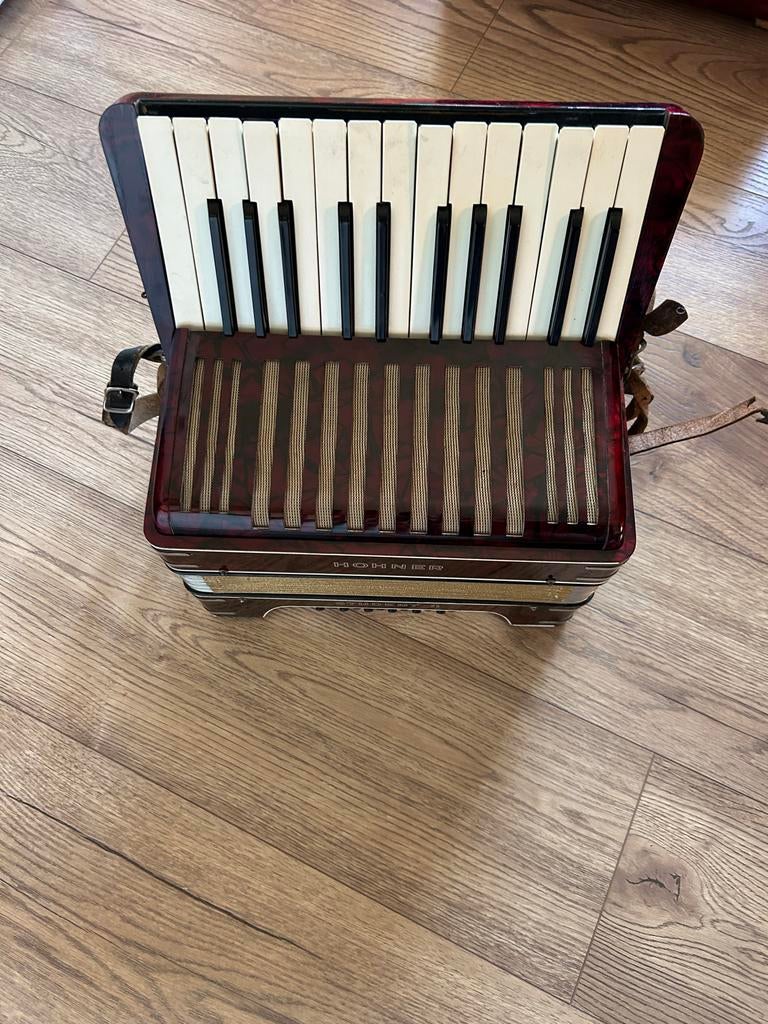 Hohner en Settimio Soprani accordeons, Muziek en Instrumenten, Accordeons, Ophalen, Gebruikt, Met riemen, Toetsaccordeon