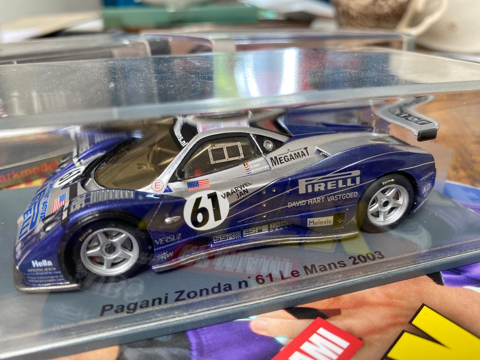 Pagani Zonda Hezemans Hart Kumpen Le Mans Spark 1/43, Ophalen of Verzenden, Zo goed als nieuw, Auto, Overige merken