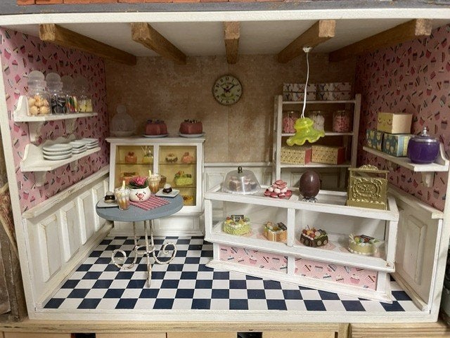 poppenhuis kijkkast "Tearoom", Ophalen of Verzenden, Nieuw, Poppenhuis