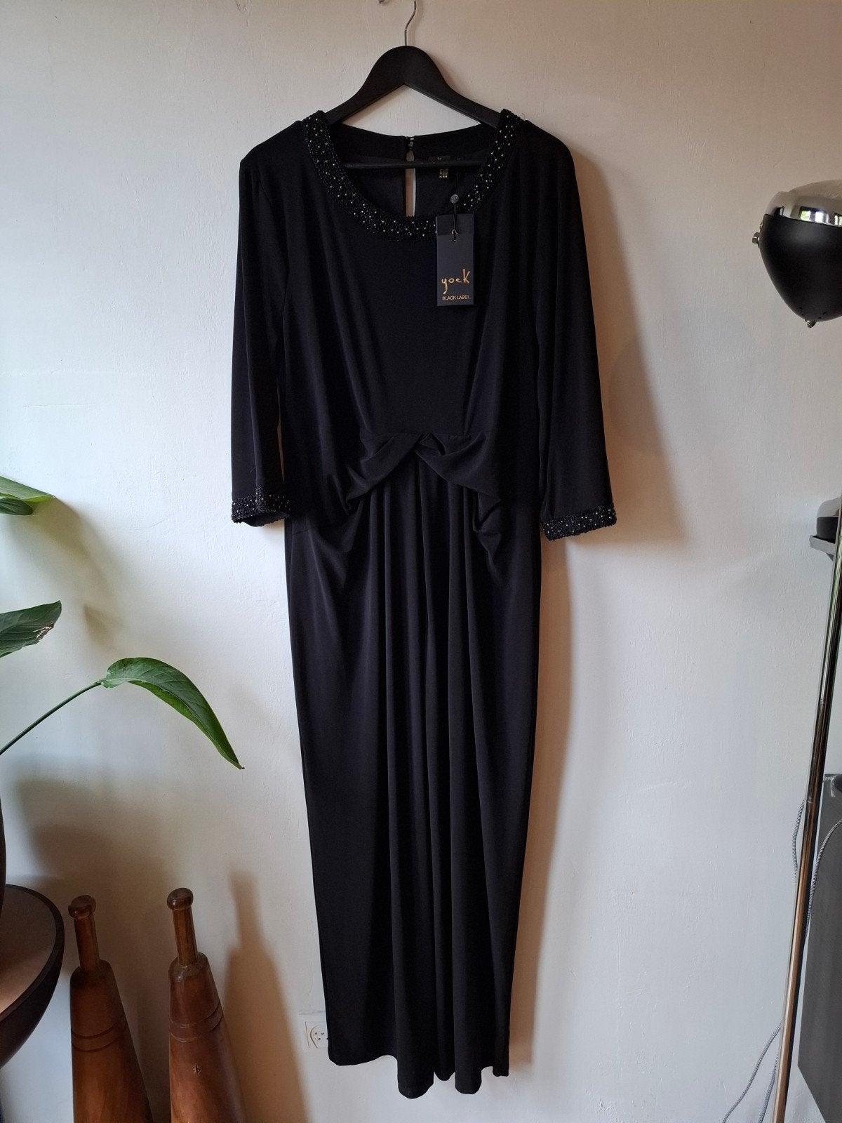 Yoek Black Label zwarte jurk maat: XL/50,52, Overige typen, Yoek Black Label, Zwart, Nieuw