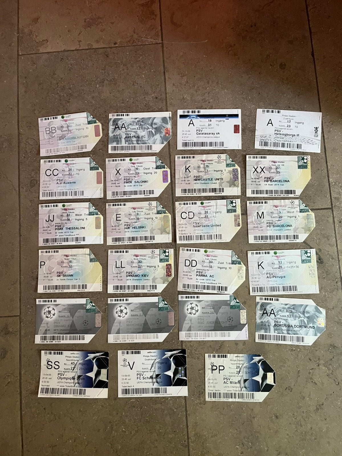 PSV EUROPA CUP TICKETS, Ophalen of Verzenden, Gebruikt, PSV, Overige typen