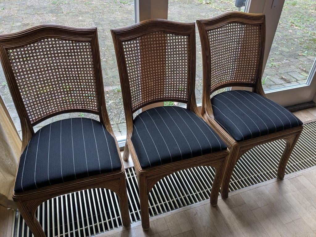 Set van zes stoelen, Ophalen, Gebruikt, Zwart, Stof