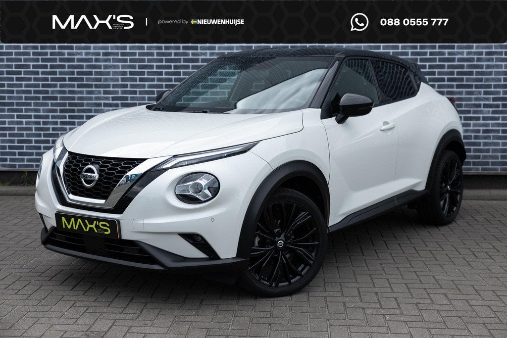 Nissan Juke 1.0 DIG-T 114 DCT-7 Enigma | Two-Tone | Achterui, Auto's, Nissan, Stof, Automatische klimaatregeling, Wit, Origineel Nederlands