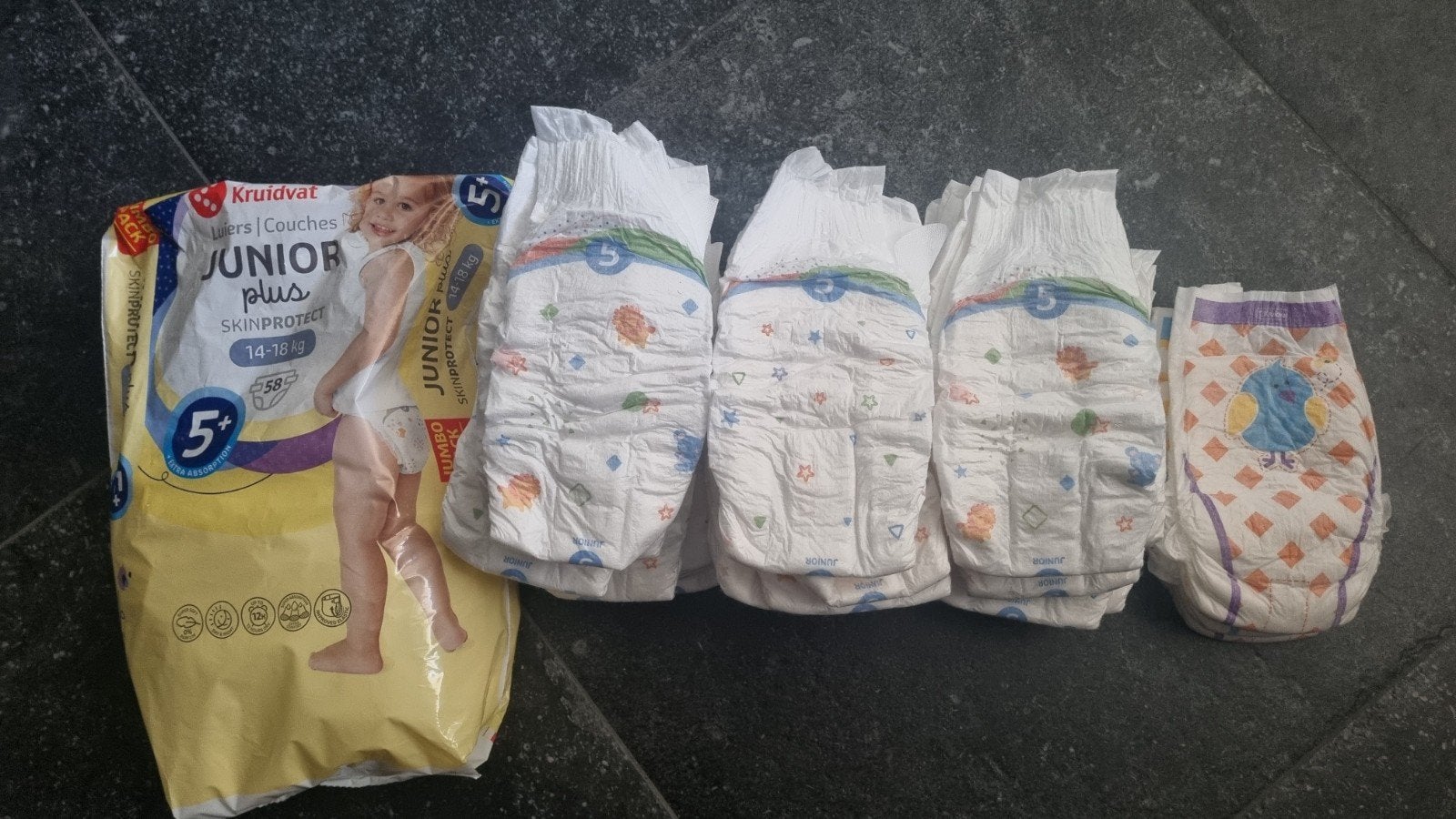 Kruidvat 41 luiers maat 4+/5/5+, Ophalen, Nieuw