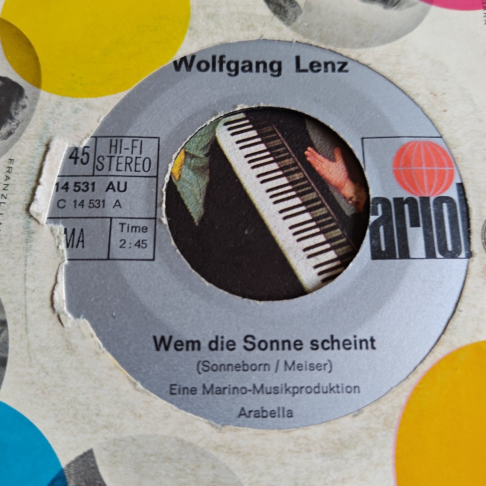 Wolfgang Lenz - Wem die Sonne scheint (Single), Cd's en Dvd's, Gebruikt, 7 inch, EP, Schlager