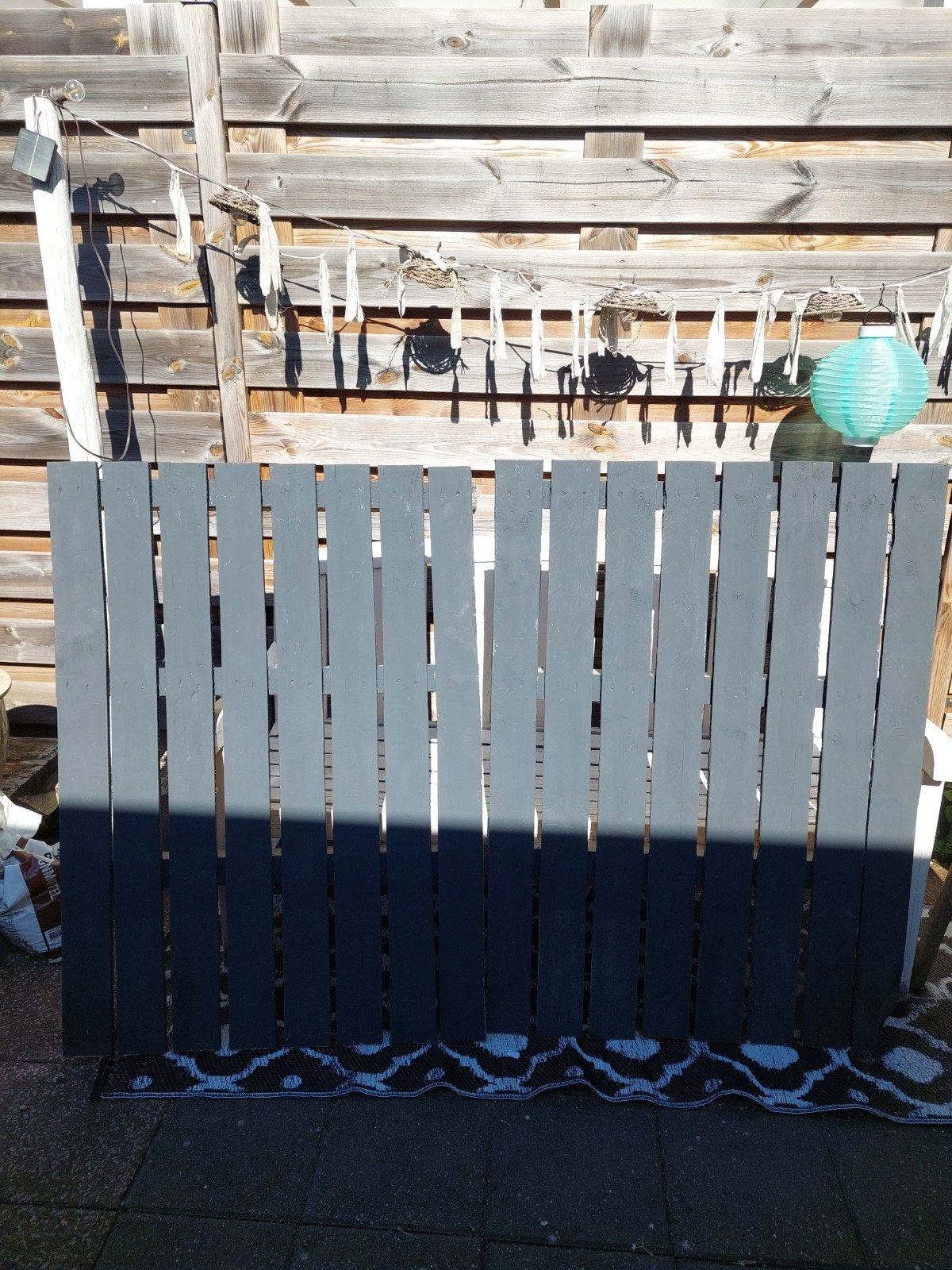 2 mat zwarte mooie pallets, Ophalen, Gebruikt