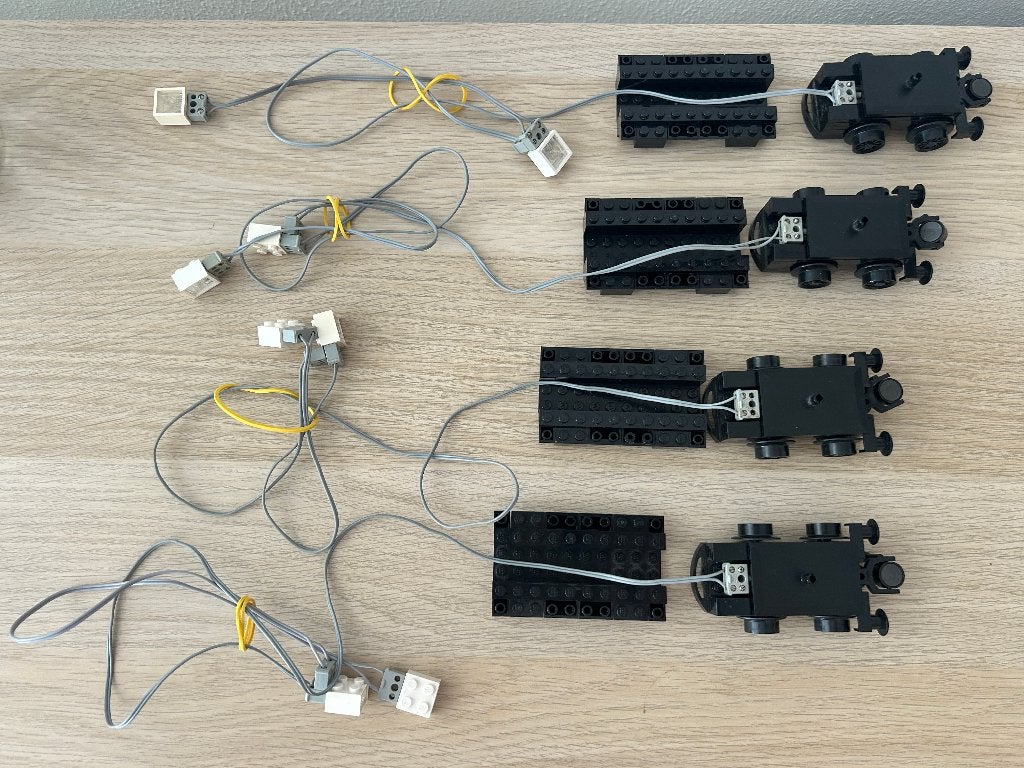 Lego 12V wagon verlichting via sleepcontact (4 sets)