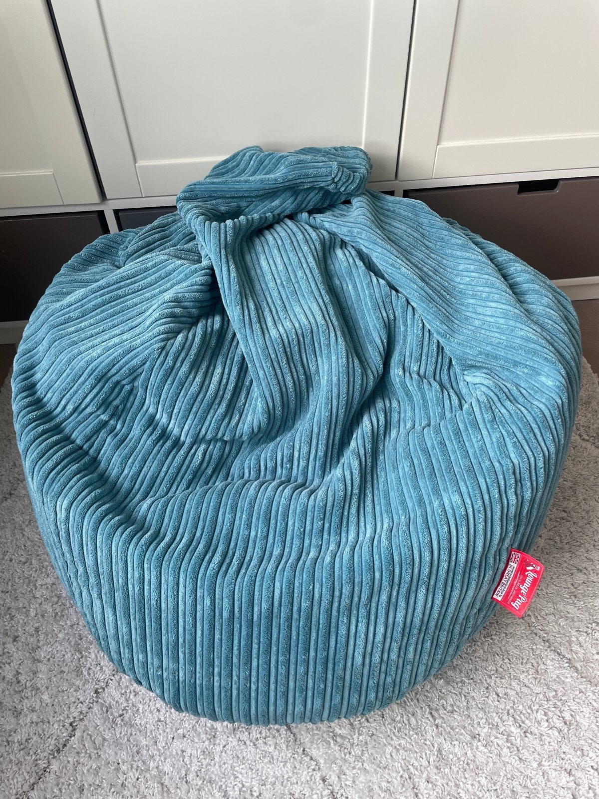 Blauwe Lounge Pug Zitzak - Comfortabel en Stijlvol, Ophalen, Zo goed als nieuw, Blauw, Zitzak