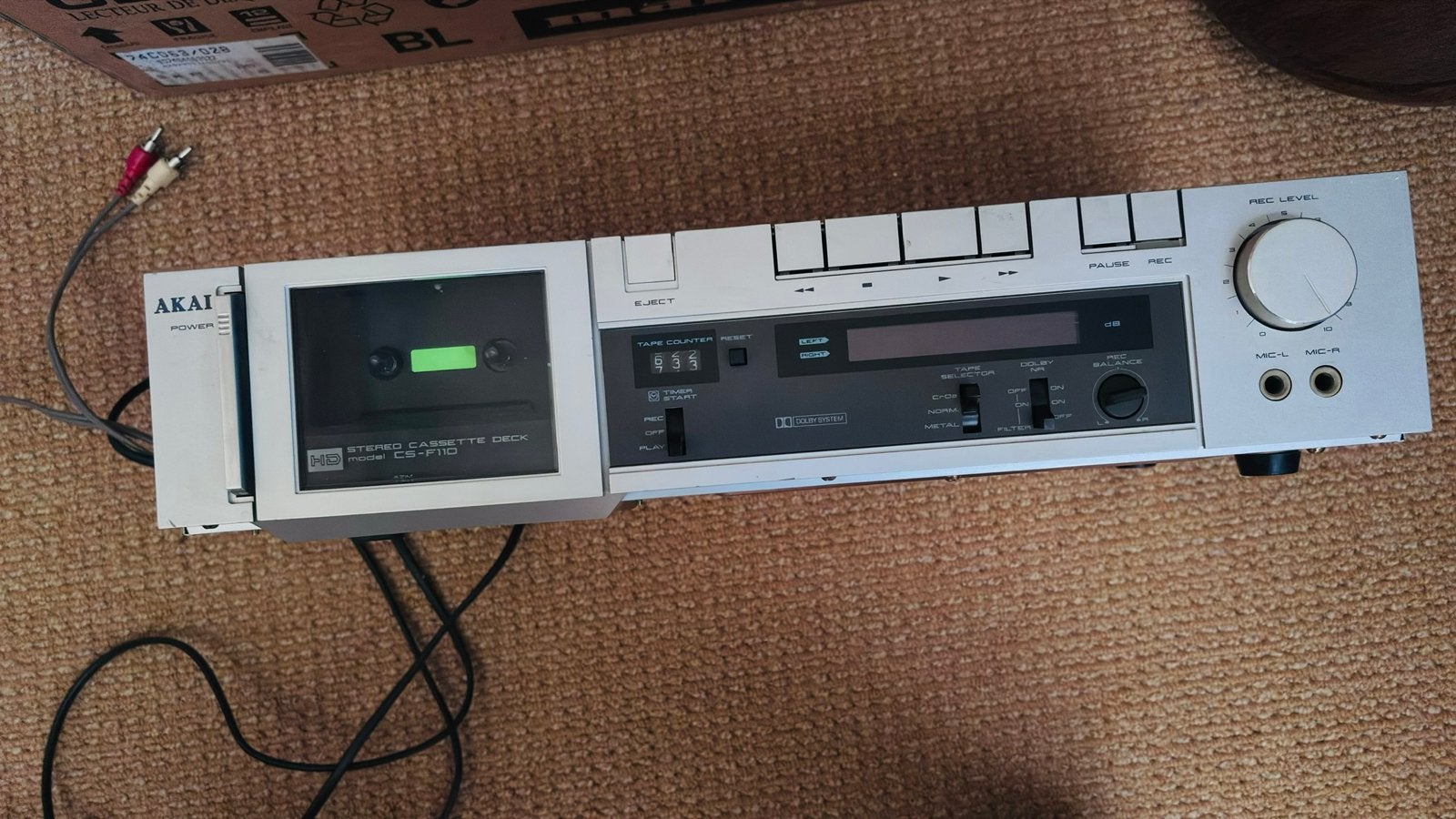 Akai Cassettedeck - Vintage Stereo Cassette Deck, Ophalen, Enkel, Akai, Tape counter