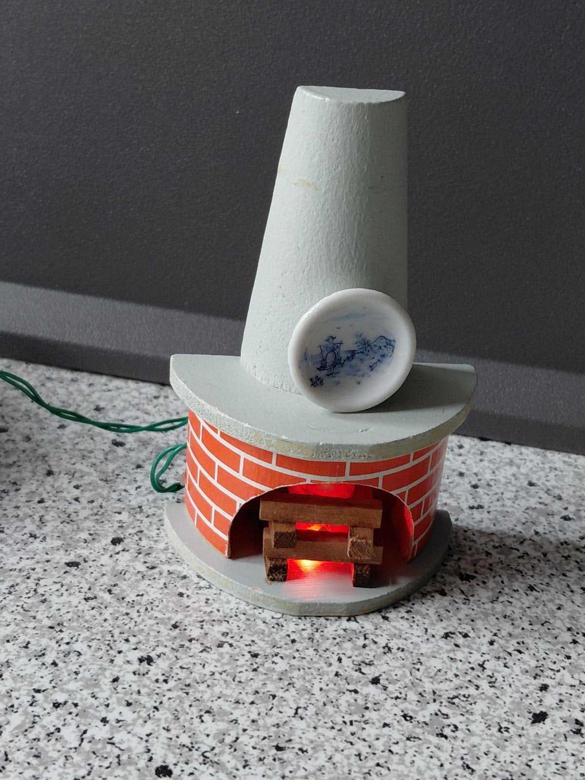 vintage lundby haard met verlichting 1.16, Ophalen of Verzenden, Zo goed als nieuw, Poppenhuis