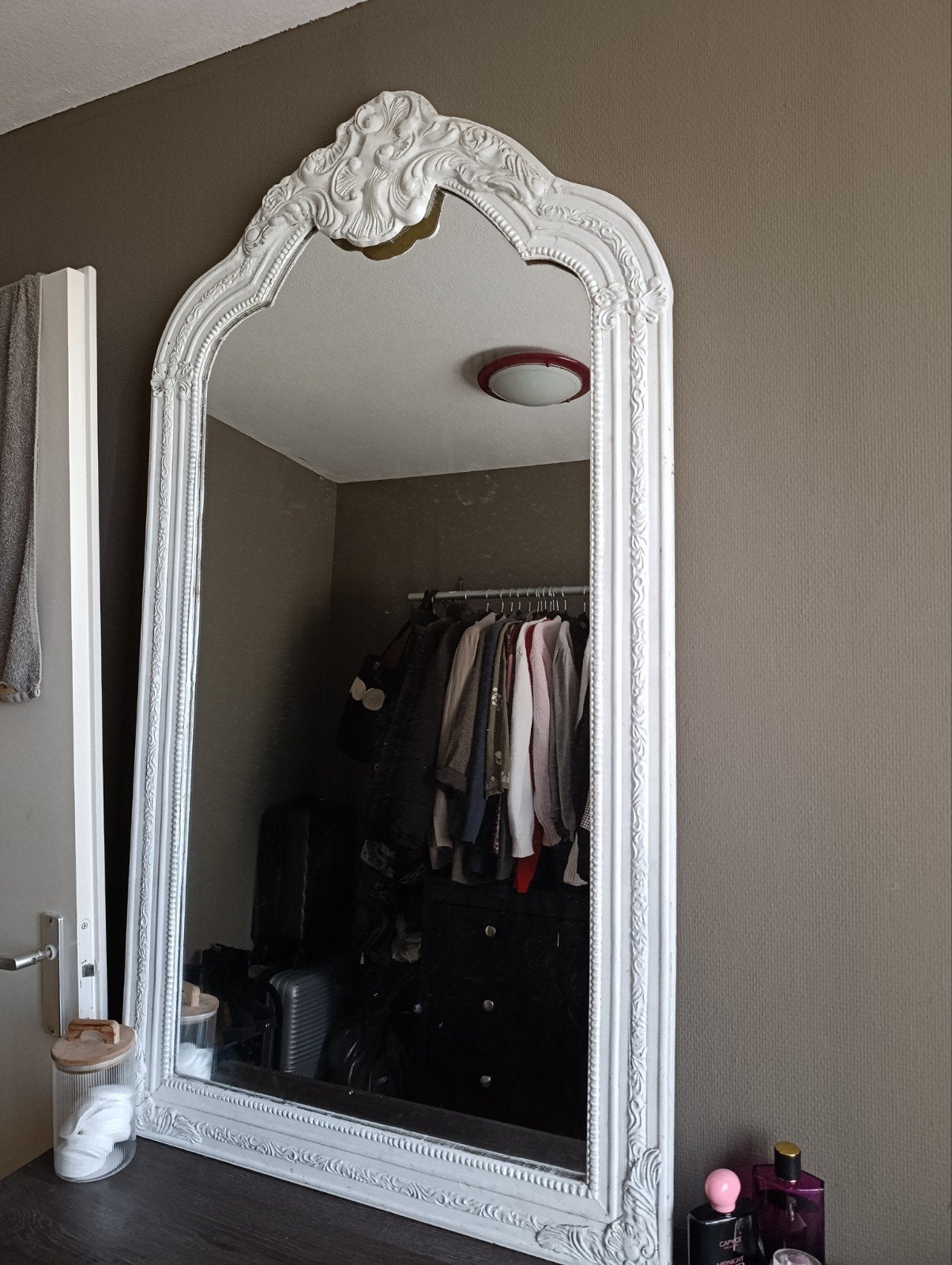 Vintage Spiegel met Prachtige Details, Ophalen, Rechthoekig, 50 tot 100 cm, 100 tot 150 cm