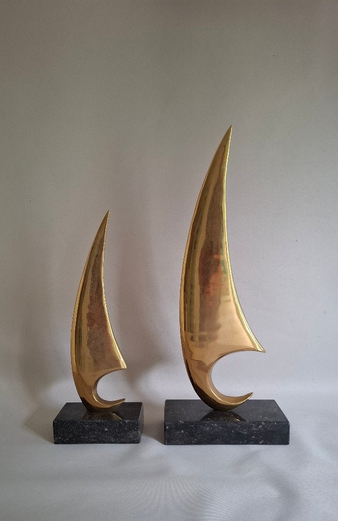 sculptuur modernist design stijl beeld, Ophalen, Brons, 20 - 50 cm, Op sokkel