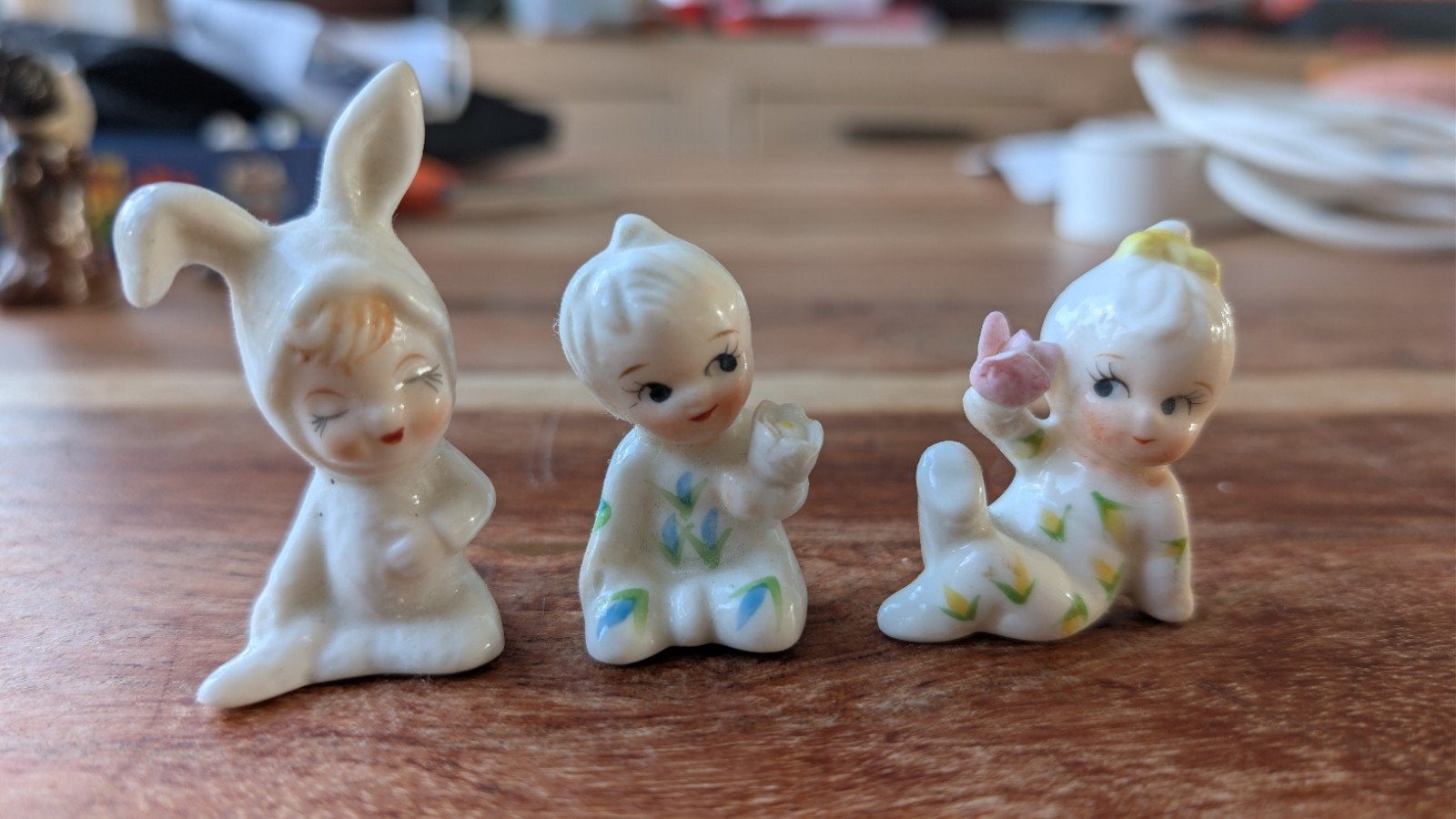 Vintage beeldjes kindjes - perfect voor letterbak, Ophalen of Verzenden, Gebruikt, Mens