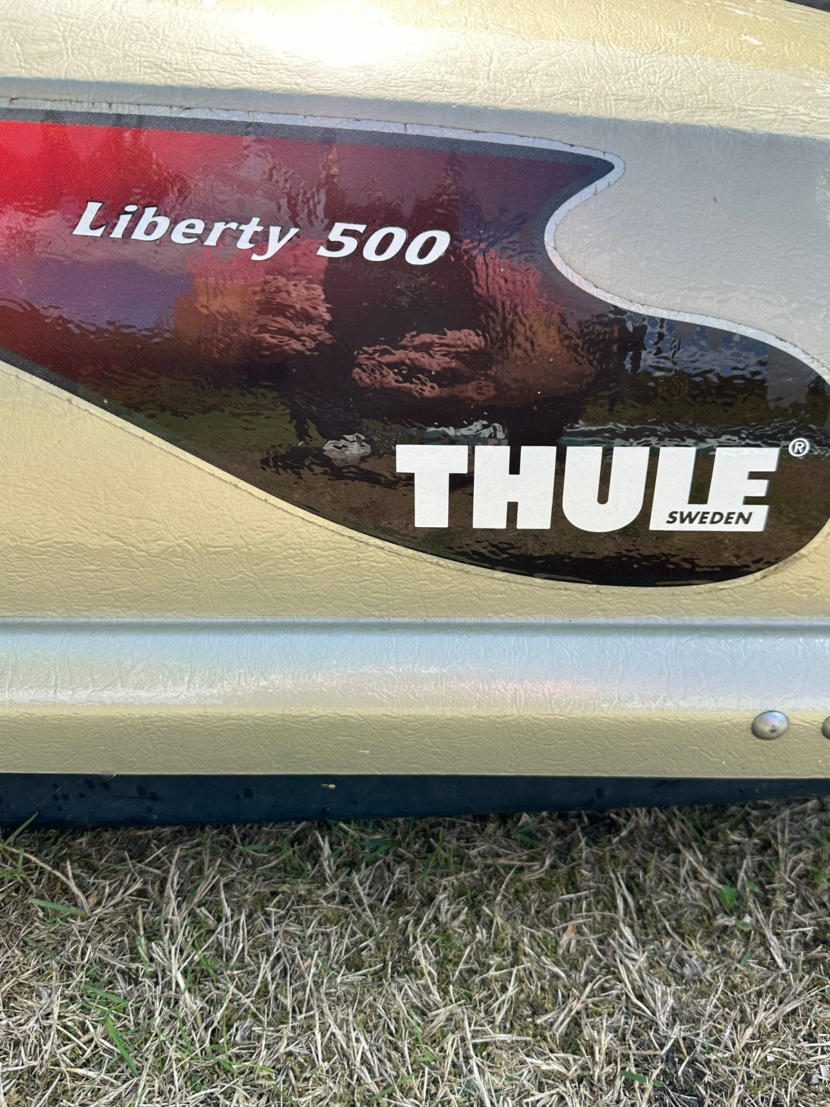Thule Liberty 500 Dakkoffer met dakdragers, Ophalen, Gebruikt