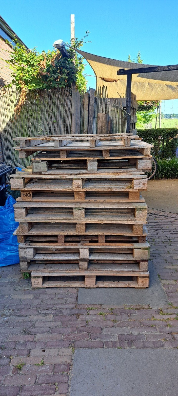 Gratis pellets voor stookhout, Ophalen, Gebruikt, Overige houtsoorten, Pallet