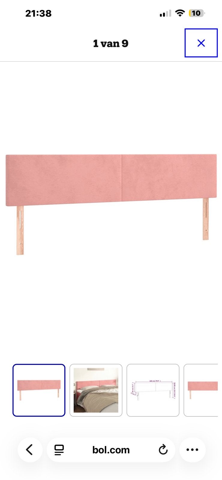 Vidaxl hoofdbord 180, Ophalen of Verzenden, Nieuw, 180 cm of meer, 85 tot 100 cm