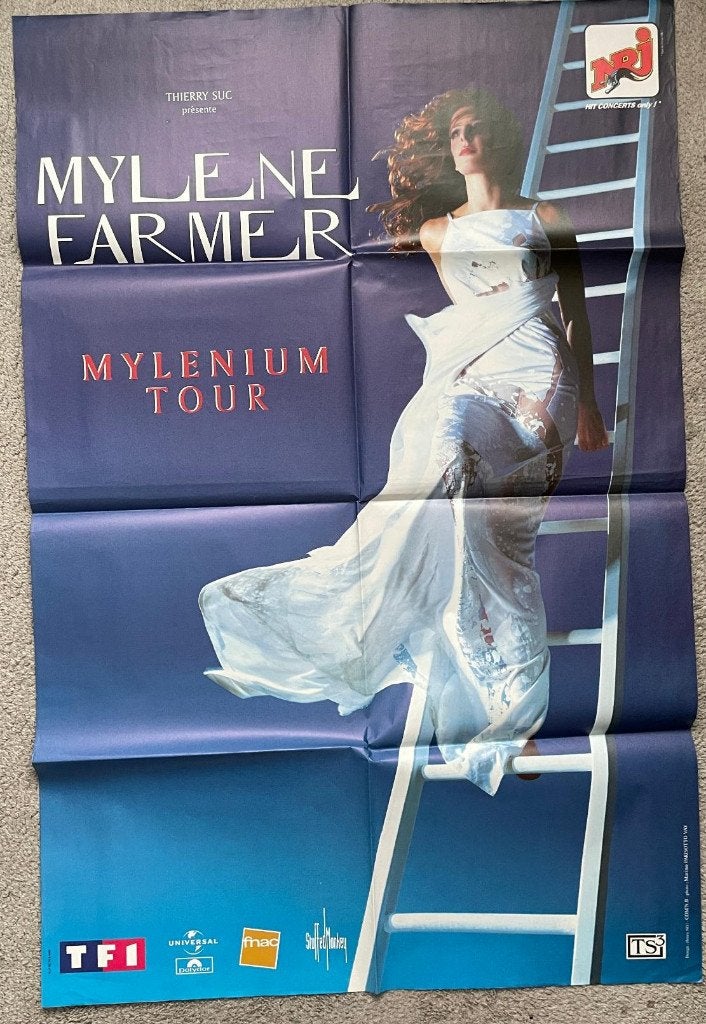 Mylene Farmer Mylennium tour poster 78.5x 118 cm, Verzamelen, Rechthoekig Staand, Deurposter of groter, Ophalen of Verzenden, Zo goed als nieuw