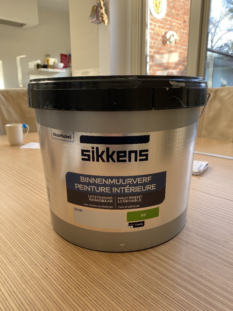 10 liter muurverf sikkens kleur Old white, Ophalen, Overige kleuren, Nieuw, Verf
