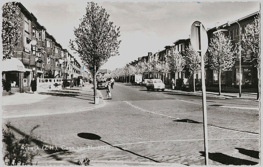 Rijswijk ZH 09,Caan v. Necklaan,gelopen 1960,richtprijs 4,==, Verzenden, 1940 tot 1960, Gelopen, Zuid-Holland