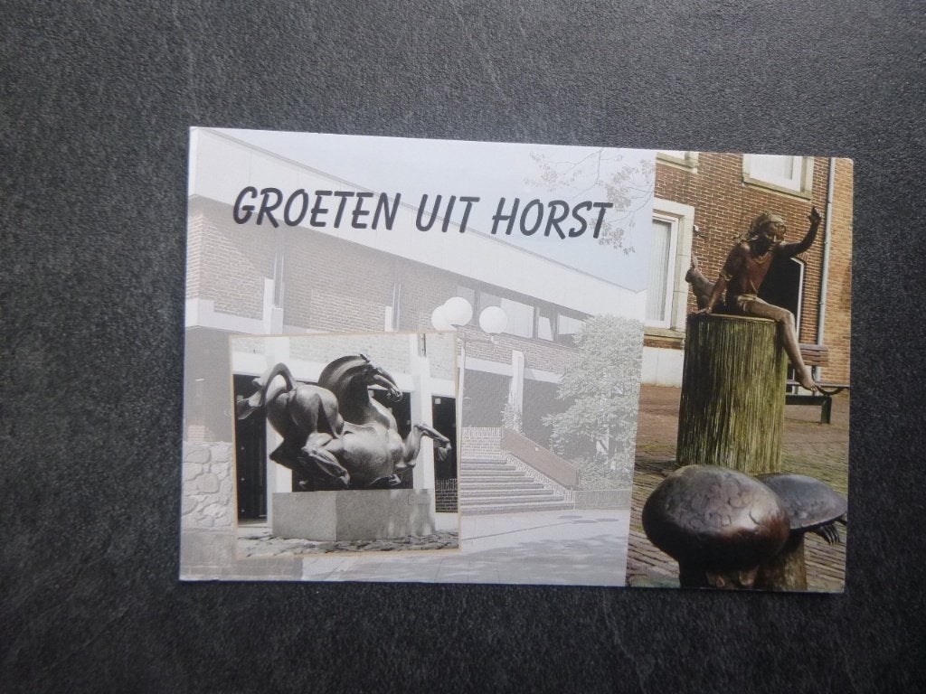 Horst, gemeentehuis, Peelkabouter, het paard, Verzenden, 1980 tot heden, Gelopen, Drenthe
