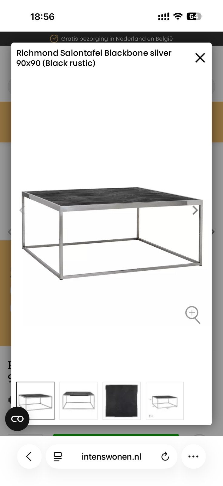 Richmond salontafel eettafel en 6 stoelen, Huis en Inrichting, Ophalen of Verzenden, Zo goed als nieuw, 25 tot 50 cm, Rechthoekig