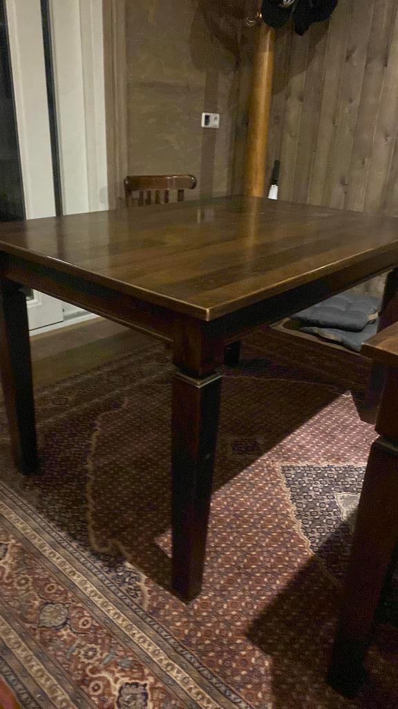 Bruine cafetafel, Ophalen, Gebruikt, 100 tot 150 cm, 50 tot 75 cm