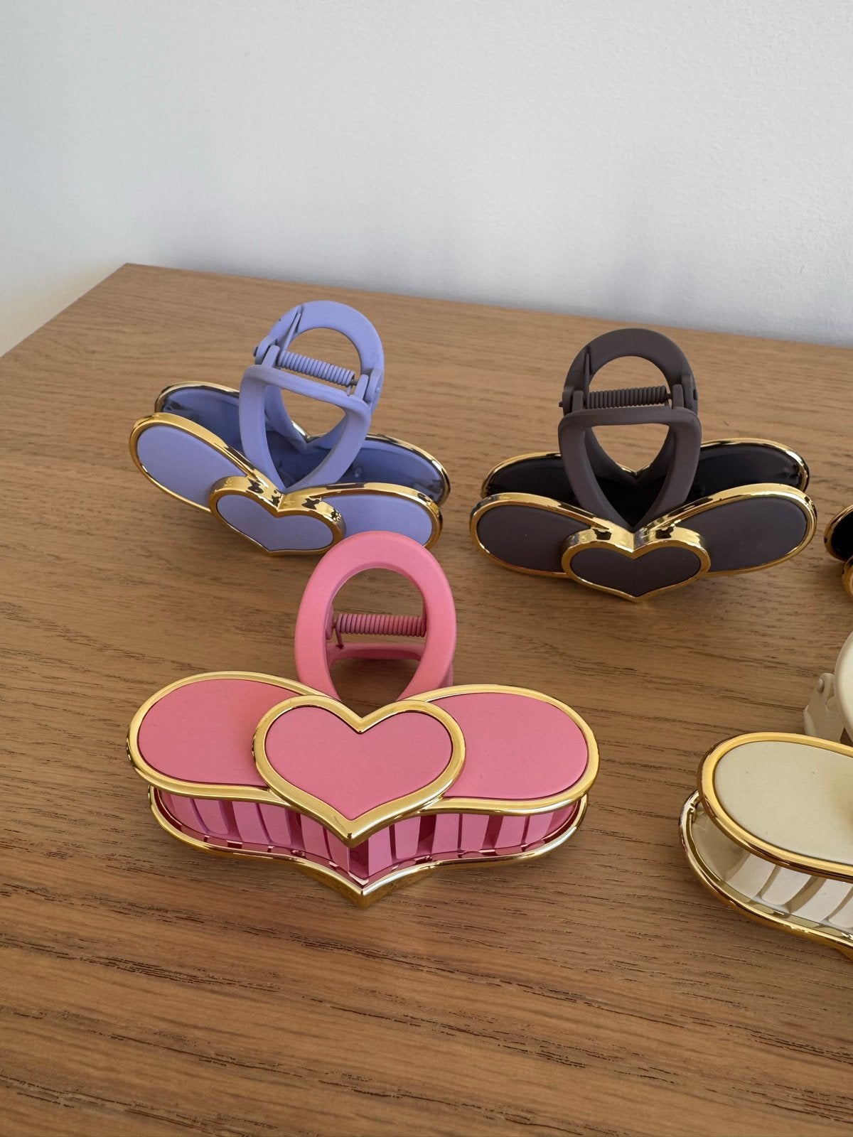 Haarclips met hartjes - Diverse kleuren, Ophalen of Verzenden, Nieuw, Haarspeld