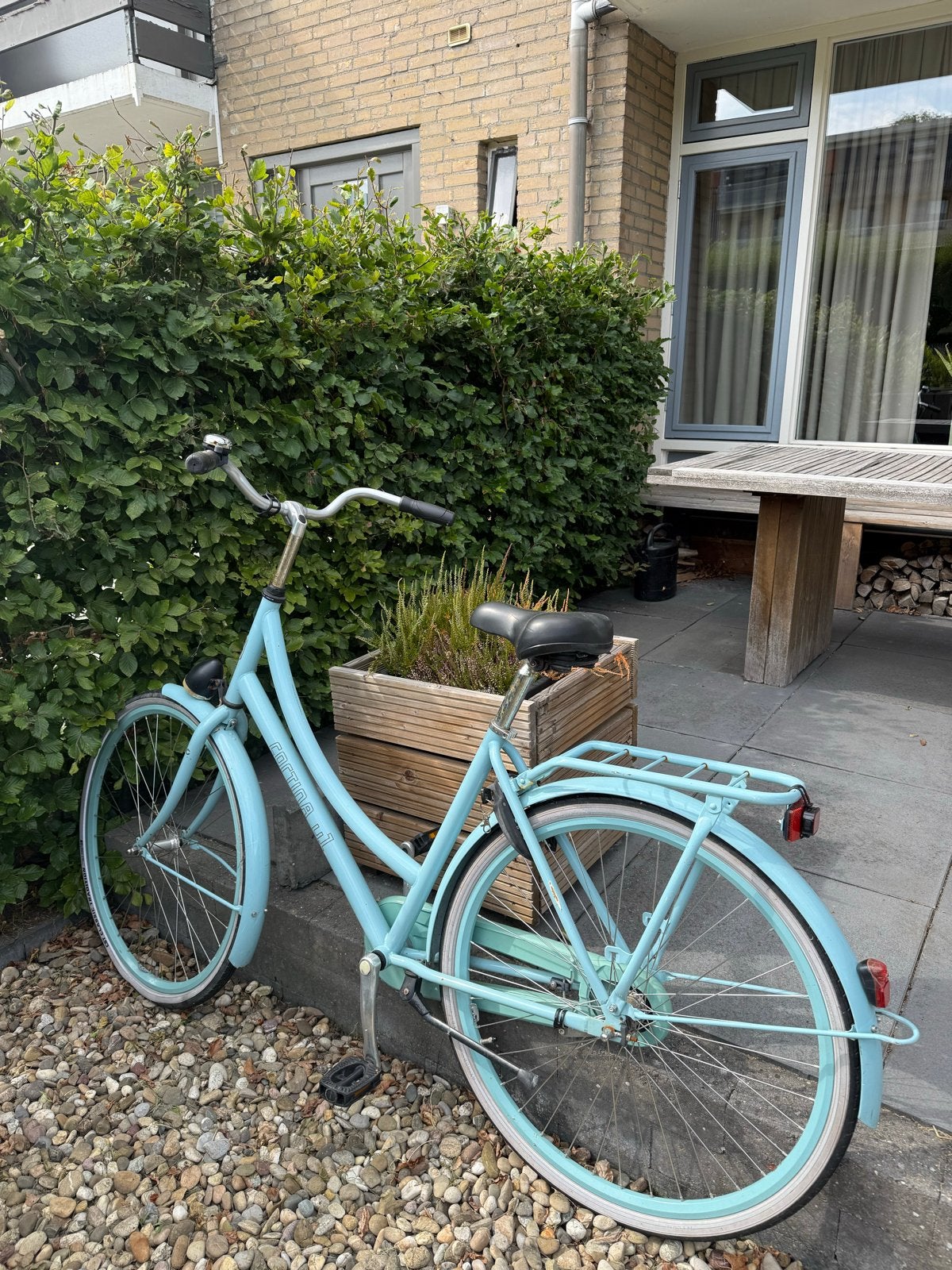 Cortina U1 Damesfiets - Lichtblauw - Gebruikt, Terugtraprem, (Extra) lage instap, Zo goed als nieuw, 50 tot 53 cm