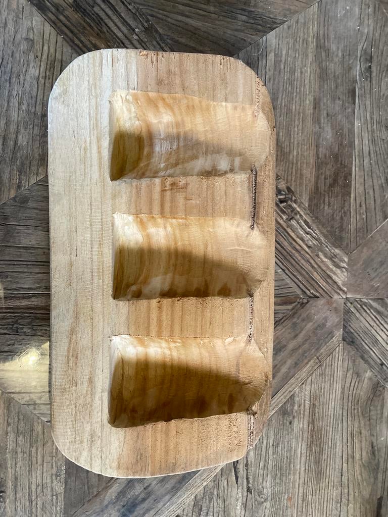 Nieuwe Teak Houten Flessenhouder voor 3 Flessen, Ophalen of Verzenden, Zo goed als nieuw