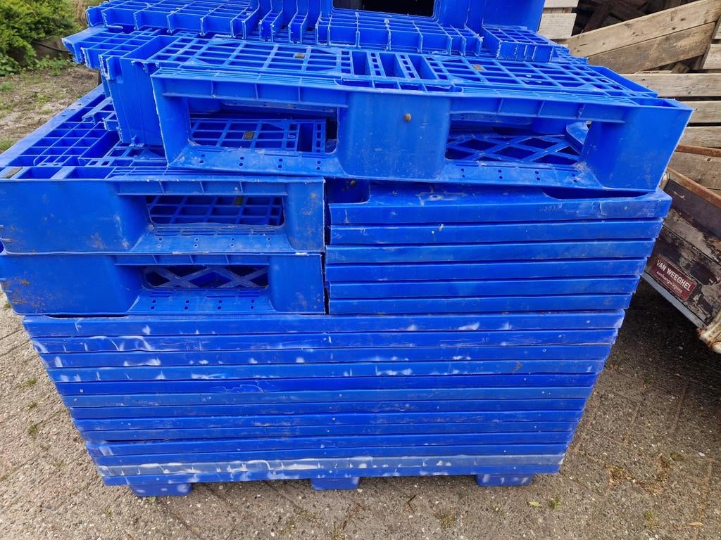 13 kunststof pallets te koop, Ophalen, 100 cm of meer, 60 cm of meer, Overige typen