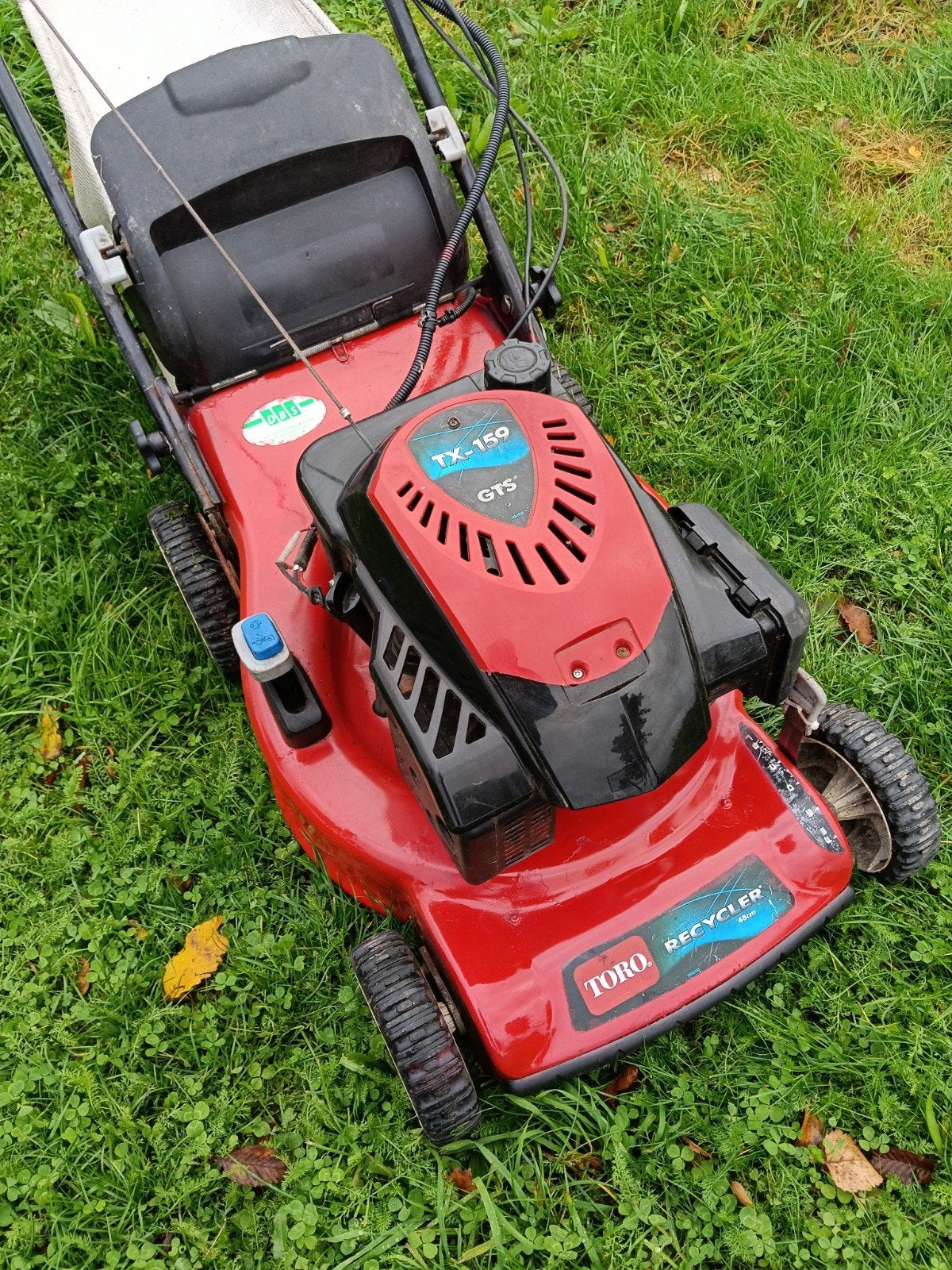 Grasmaaier benzine, TORO type TX-159, met aandrijving, Ophalen, Cirkelmaaier, Gebruikt, Elektrische starter