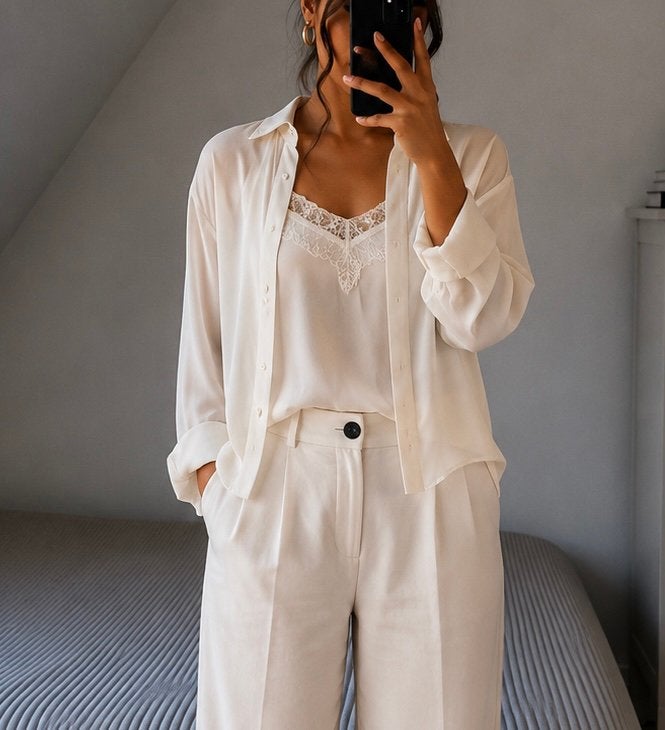 Zara - Kanten blouse met hemdje eraan vast - crème, Verzenden, Gedragen, Maat 34 (XS) of kleiner, Beige
