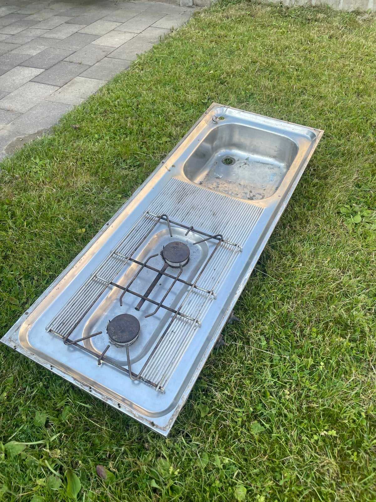 Inbouw kookplaat en spoelbak voor camper/caravan, Caravans en Kamperen, Ophalen of Verzenden, Gebruikt