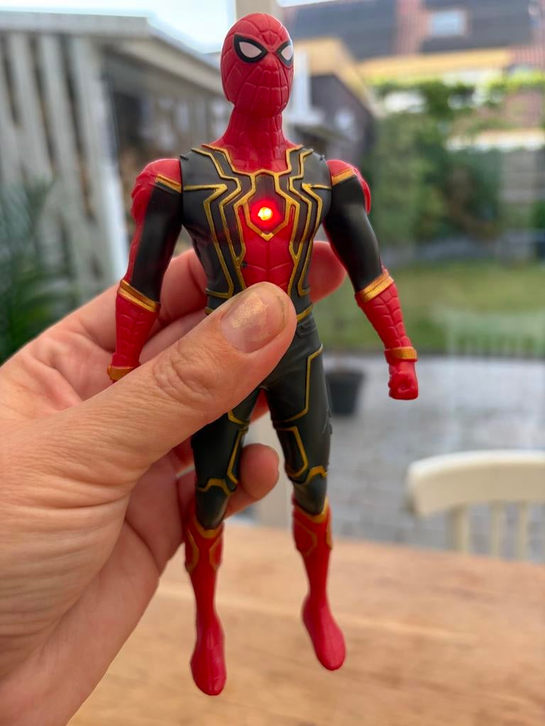 Spiderman actiefiguur met licht, Ophalen of Verzenden, Gebruikt