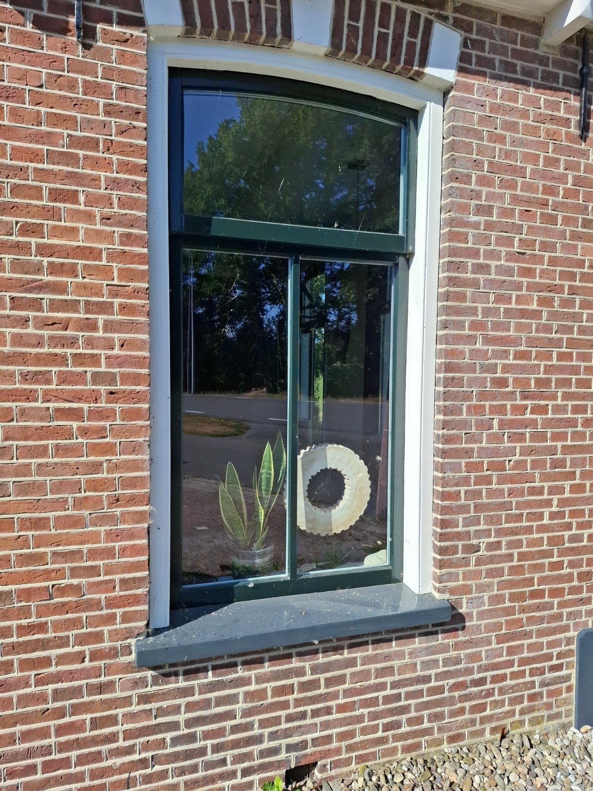 6x Hardhouten Meranti Kozijnen met Dubbelglas en Ronding, Ophalen, Gevelraam of Ruit, Gebruikt, 80 tot 120 cm