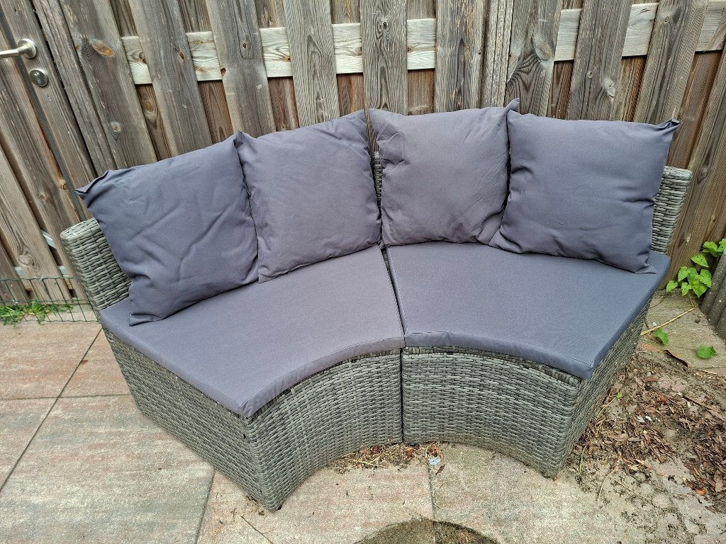 BOUWPAKKET NIEUW Rattan tuinsetje met 2 zitjes, Tuin en Terras, Rotan, Nieuw, Loungeset, Bank