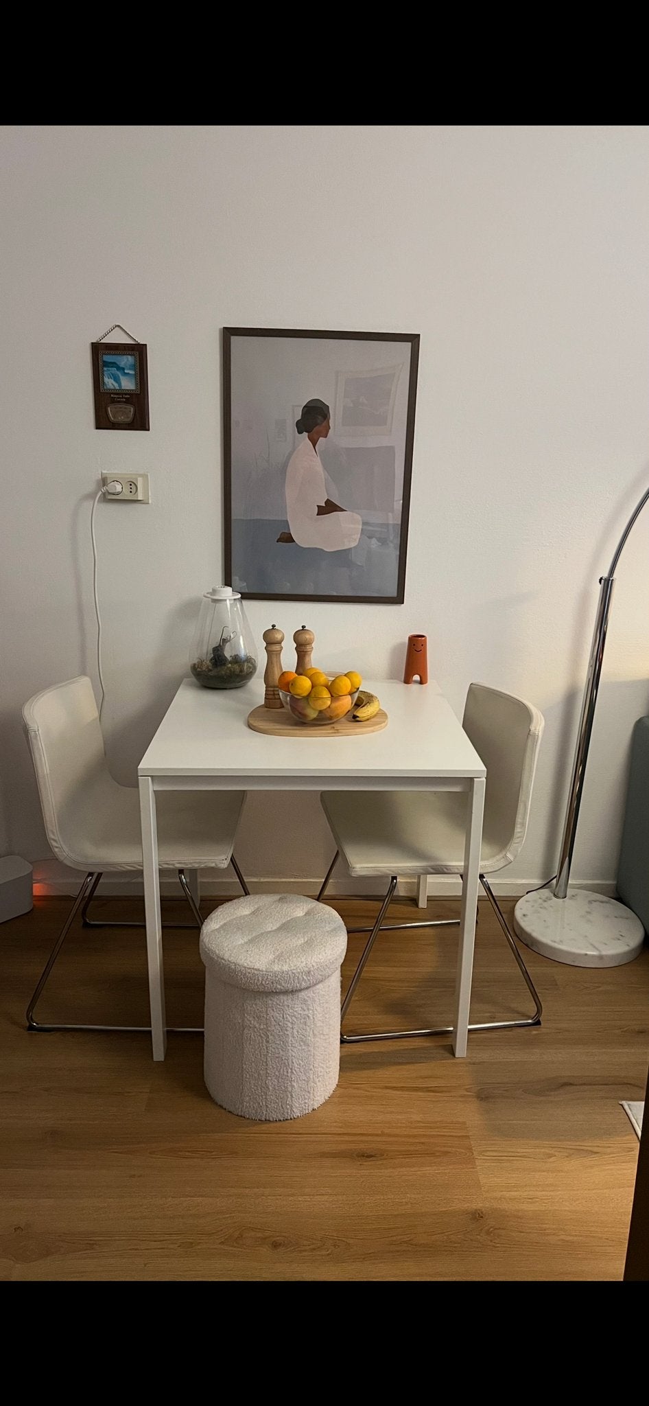 IKEA Melltorp eettafel 75x75 cm - Wit, zo goed als nieuw, Ophalen, Vierkant, Tot twee personen, 50 tot 100 cm