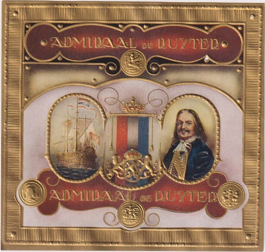 sigarenbanden - etiket - ADMIRAAL DE RUYTER, Ophalen of Verzenden, Zo goed als nieuw, Sigarenbandjes