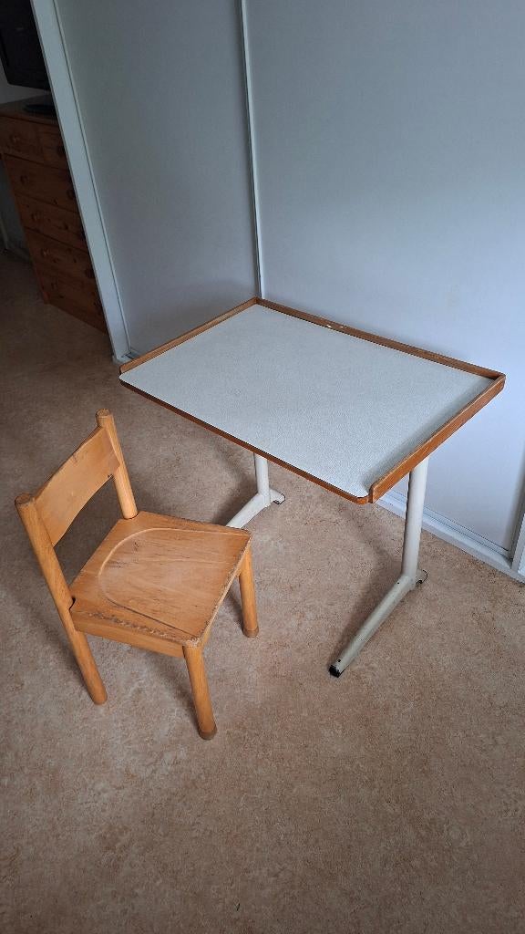 schooltafel, Kinderen en Baby's, Kinderkamer | Tafels en Stoelen, Ophalen, Gebruikt, Tafel(s) en Stoel(en)